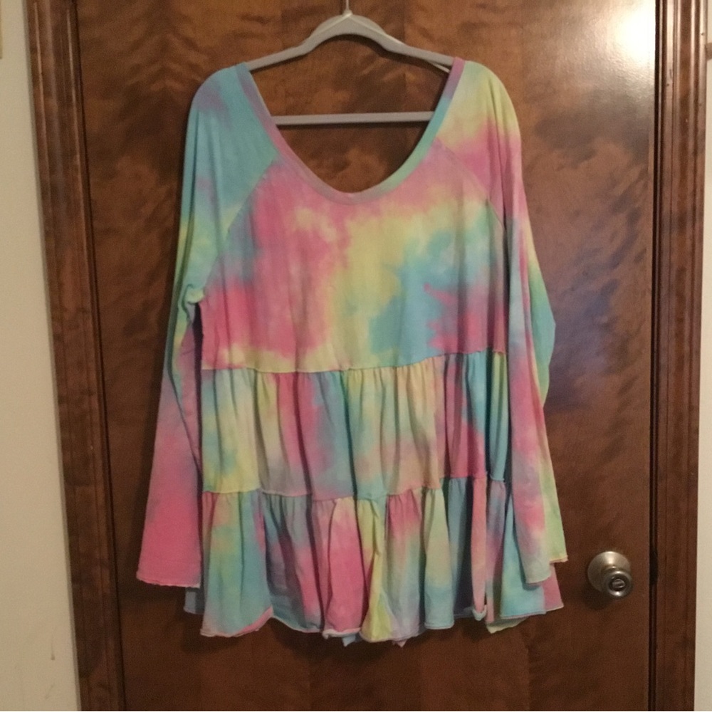 Woman’s shirt, Oddy Brand, Size 3XL, Multicolored Pastel, Plus Size